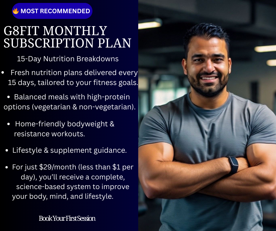 G8FIT Monthly Subscription Plan